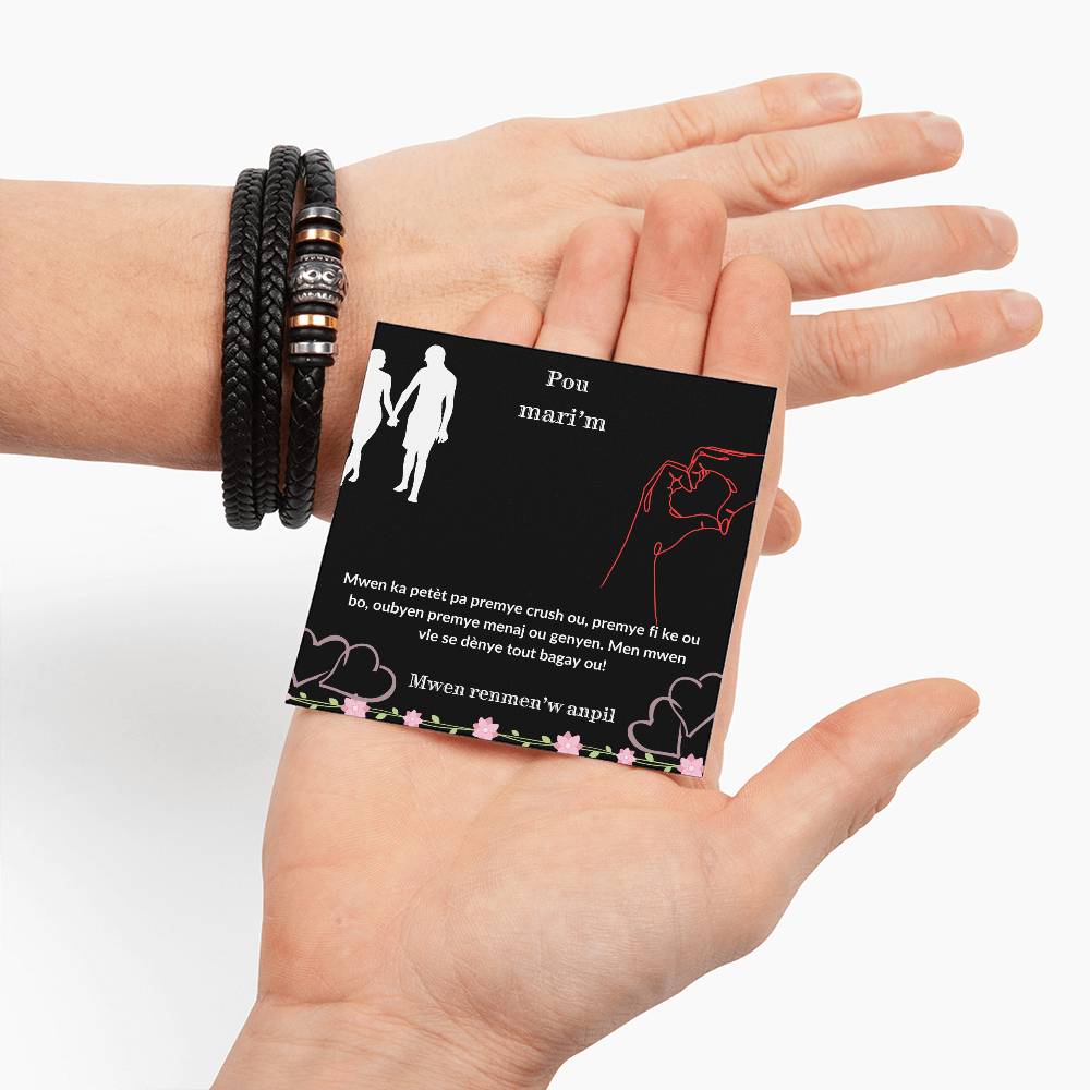 Men's love you forever bracelet, Perfect gift for him - special gift for husband