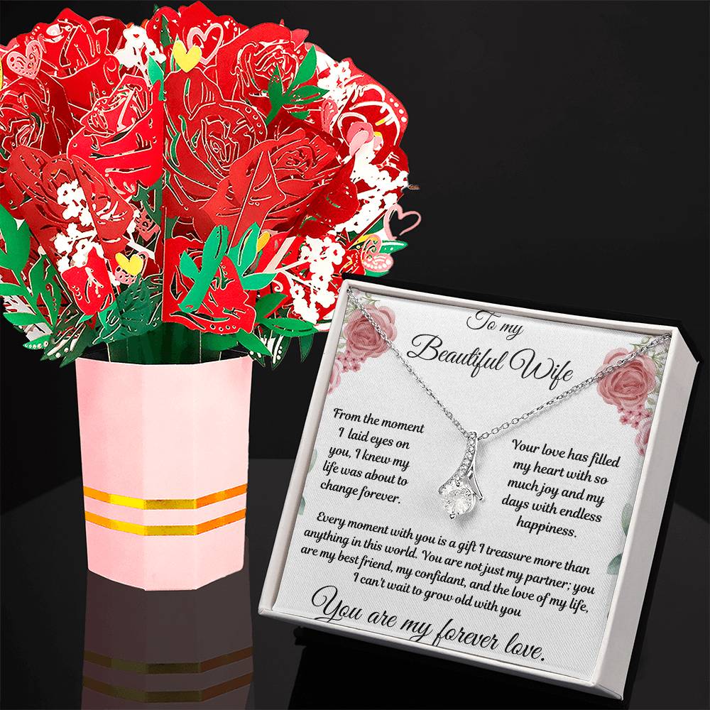 Alluring Beauty Necklace with Devotion Bouquet