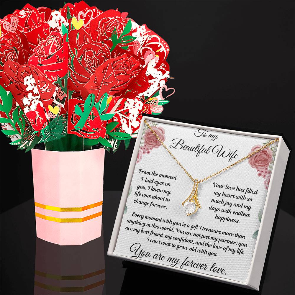 Alluring Beauty Necklace with Devotion Bouquet