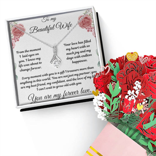 Alluring Beauty Necklace  with  Devotion Bouquet