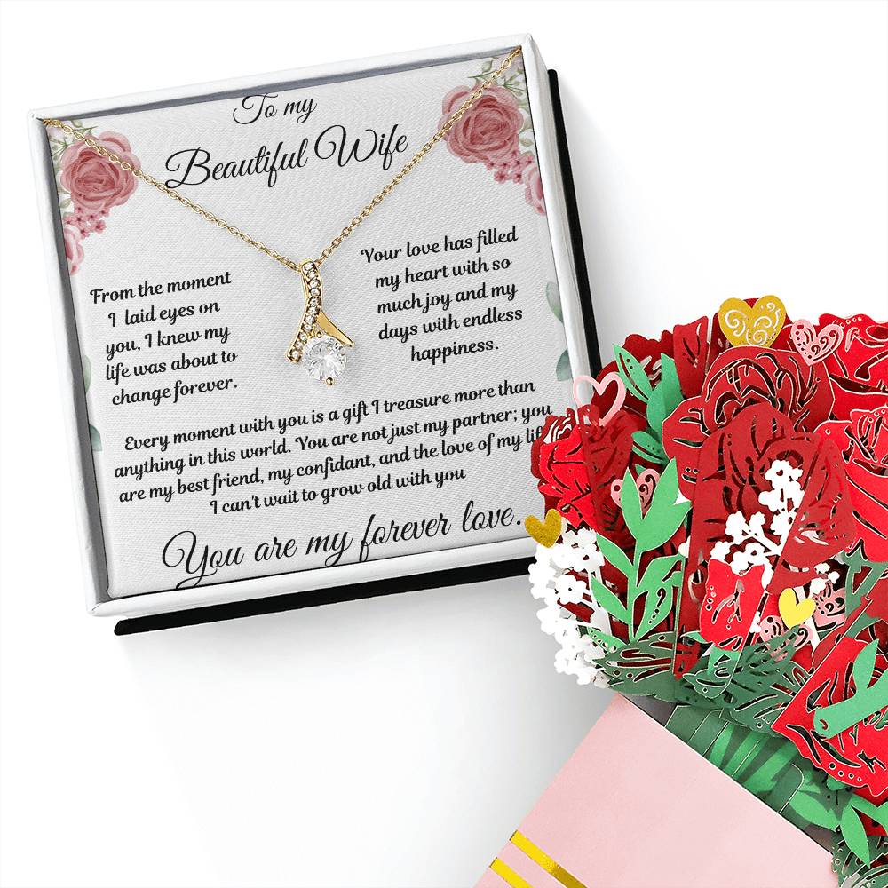 Alluring Beauty Necklace  with  Devotion Bouquet